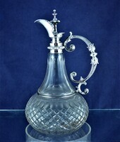 KÁPRÁZATOS, ANTIK EZÜST KARAFFA, NÉMET, CA. 1890!!!