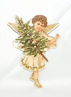 Angyal keménypapír karácsonyfadísz