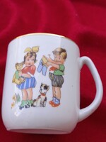 Retro Drasche jelzett ovis gyerek bögre / Mesefigurás bögre