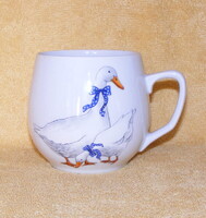 Porcelán liba bögre Bohemia