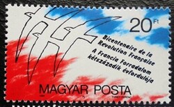 S3976 / 1989 A Francia Forradalom évfordulója blokk bélyege postatiszta