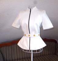 Pearl  & Rubies  Libanon Designer  valódi  bőr     kabát .  Xs es ..