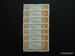 Bolívia 7 darab 50 bolivár 1962 Sorszámkövető !
