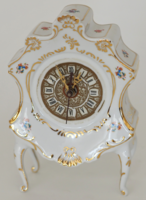 Hollóházi porcelán kandalló óra