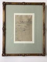 Kelety Gusztáv ( 1834 - 1902 ). Balaton-part .