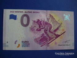 KÍNA 0 EURO 2018 PEKING 2022 OLIMPIA ALPESI SÍ! RITKA EMLÉK PAPÍRPÉNZ! UNC!