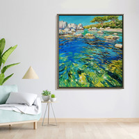 Hornyik Zoltán: Tükröződés - kerettel 105x95 cm - alkotás 100x90cm - HZ23/511
