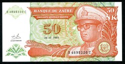 Zaire 1993 50 Új Makuta UNC