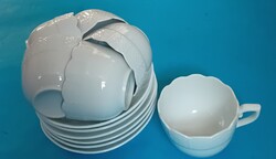 6 Herendi fehér kávés mokkás csésze