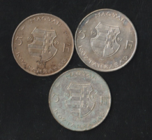 5 Forint 1947-es ezüst 3 db