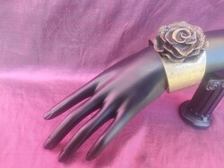 Boho etno retro fém réz karkötő rózsa virág  karperec