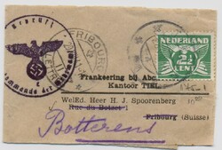 1941 - Cenzúrázott levél borítékja - Hollandia