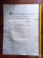 I. Ferenc József és Tisza Kálmán 1888-as aláírt okmánya – Egyedi forgalmi ritkaság.