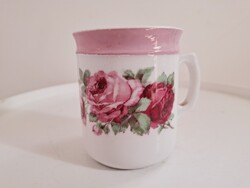 Régi Csehszlovák Rózsás Porcelán Bögre
