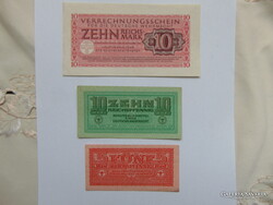 Németország 10 reichsmark 10 reichspfennig 5 reichspfennig 1944 LOT !