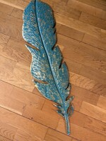 Fém falidísz, fali dekoráció, antikolt ,különleges-szép, mutatós darab.