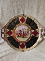 Antique Altwien Large Hand-Painted Kaufmann Decorative Plate