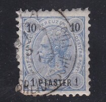 Ausztria 1890 Levant Piaster 1 Régi Felülnyomott Bélyeg