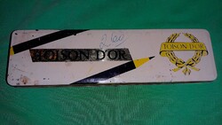 Régi fém lemez TOISON D'OR -BOHÉMIA WORK Csehszlovák ceruza egységtartó 19 x 5 cm a képek szerint 1.