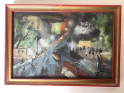 Sztankó Gyula ( 1900 - 1943 ) , Tabán este .