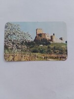 BORSOD TOURIST IDEGENFORGALMI HIVATAL MISKOLC  1974. évi kártyanaptár - BOLDOGKŐ VÁRA