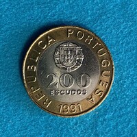 Portugália - Portugal - 200 escudos - 1991 coin - UNC