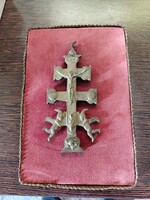Caravaca kereszt 19.szazad bronz