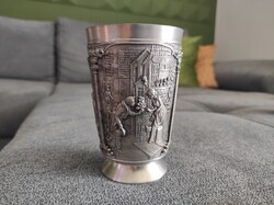 Német ón borospohár kehely kupa