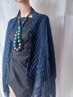 Elegáns kék sál, stóla