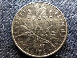 Franciaország 1/2 frank 1987