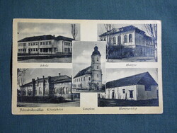 Képeslap,Jászárokszállás,iskola,községháza,hangya telep szöv.,részlet,Hangya szöv. kiadás,1940-
