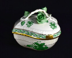 HERENDI APPONYI MINTÁS ELSŐOSZTÁLYÚ RÓZSA FOGÓS BONBONIER !