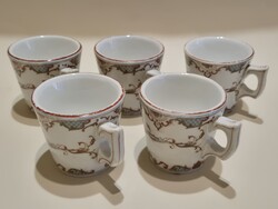 Hüttl Tivadar antik kávéházi csészék 5 db