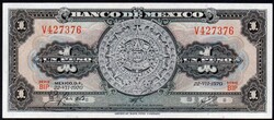 Mexikó 1 peso UNC 1970
