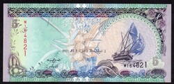 Maldív-szigetek 5 rufiyaa UNC 2011
