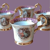 PM GDR jelenetes porcelán kávéscsésze