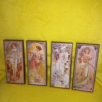 "Évszakok ". Alfons Mucha, reprodukció, kép, falidísz.