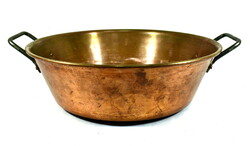 VÖRÖSRÉZ !! LEKVÁRFŐZŐ NAGY TÁL - VAJLING ... VAGY BÁRMINEK !!!