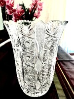 Gyönyörű új Bohemia kristály váza