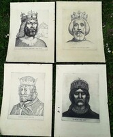 20 db.grafika * Magyar Királyok* Árpád-ház, Luxemburg, Anjou, Jagello, Szapolyai, Hunyadi, Habsburg