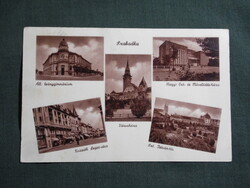 Képeslap,Szerbia,Szabadka,gimnázum,művelődési ház,városháza,Kossuth utca,Weinstock Bp. kiadás,1940-