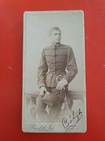 Gróf Csáky Károly keményhatú vizit foto kb. 1890