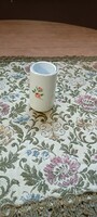 Hollóházi porcelán kis ibolyás váza.