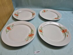 T3309 Alföldi pipacsos lapos tányér 24cm 4db