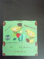 2 db Duna  Csokoládégyár csokipapír régi kiscsibés és retró puncs kocka papírja
