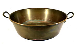 VÖRÖSRÉZ !! LEKVÁRFŐZŐ NAGY TÁL - VAJLING ... VAGY BÁRMINEK !!!