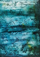 Baján Ildikó festmény 50 x 70 cm. Nyugalom, béke, csend.