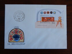 FDC - 1981. Bélyegnap (54.) - blokk - Menyasszonyi kelengye láda, Bács megye