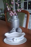 Villeroy&Boch Bonn antik mártásos szószos porcelán füllell kék-fehér 100+ éves konyhai kiöntő ritka