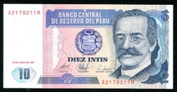 Peru 1987 10 Intis UNC